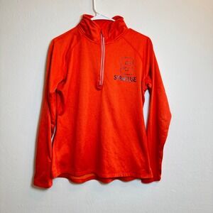 Syracuse‎ University Quarter Zip Pullover Orange Activewear Womens Size M
